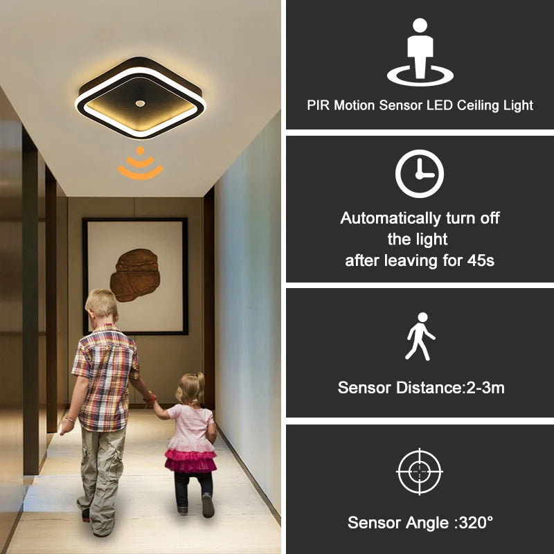 plafonniers led intelligents à capteur de mouvement domestiques - vue 5 sur 16