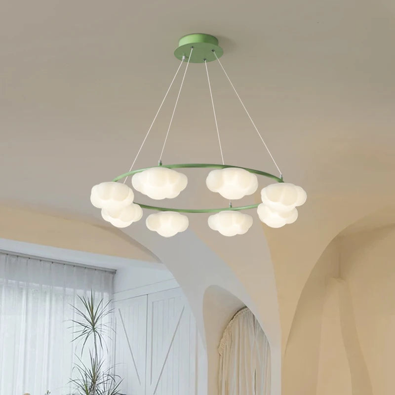 lustre en forme de nuage avec télécommande pour enfants