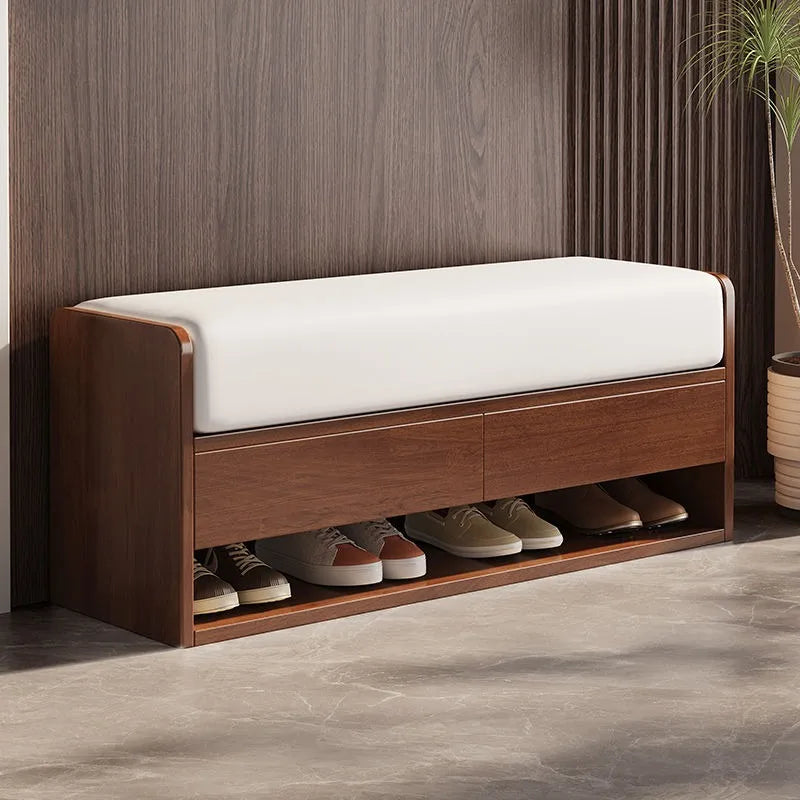 tabouret à langer nordique en bois avec rangement intégré - vue 5 sur 14