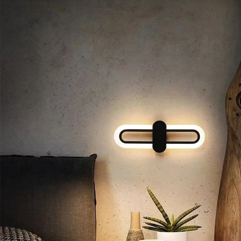 lampe ovale en acrylique led pour décoration de fond