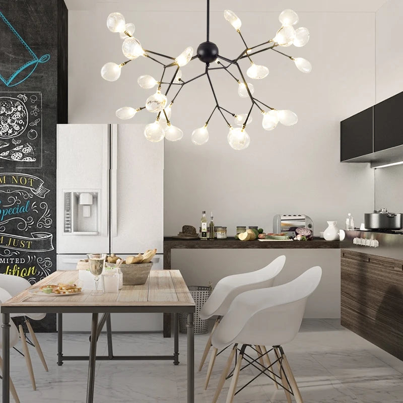 lustre moderne en forme de branche d'arbre décoratif élégant - vue 5 sur 9