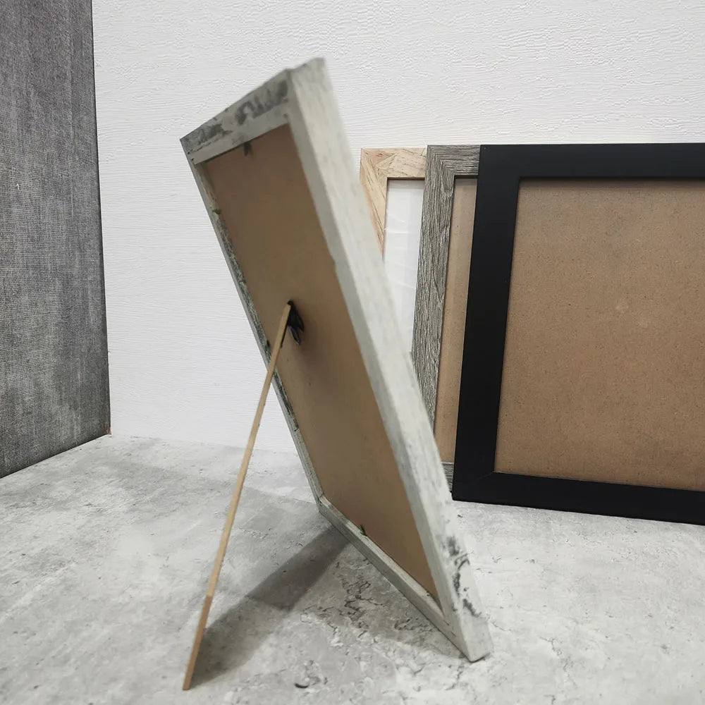 cadre photo rétro en bois pour décoration de bureau - vue 7 sur 10