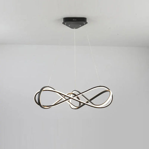 lustre led moderne avec télécommande design élégant et courbé