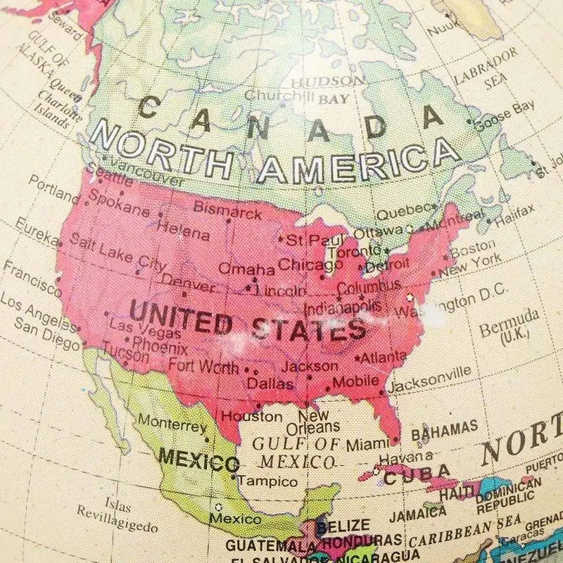 globe terrestre rétro de bureau pour apprendre la géographie - vue 4 sur 7