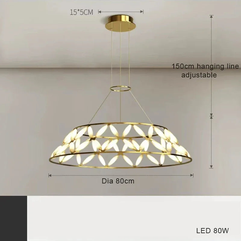 lustre nordique moderne lampe led créative pour décoration intérieure - vue 11 sur 13