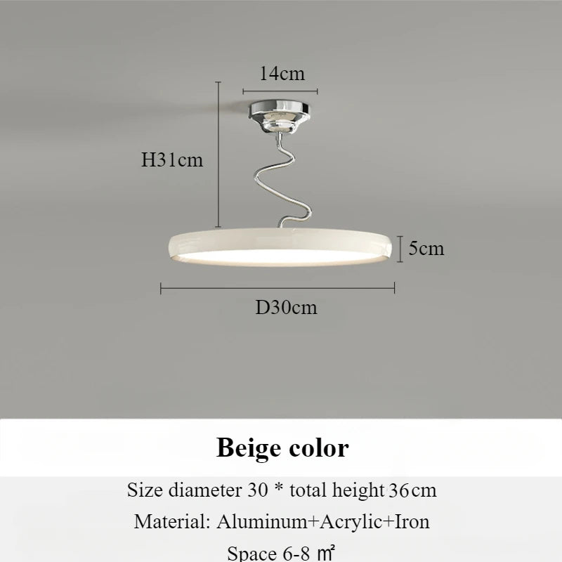 lustre moderne simple style nordique en aluminium avec lumières LED - vue 9 sur 18