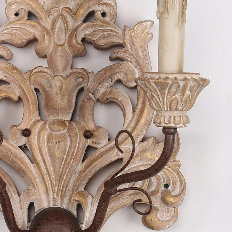 applique murale antique en bois massif style nordique pour décoration de club - vue 8 sur 7