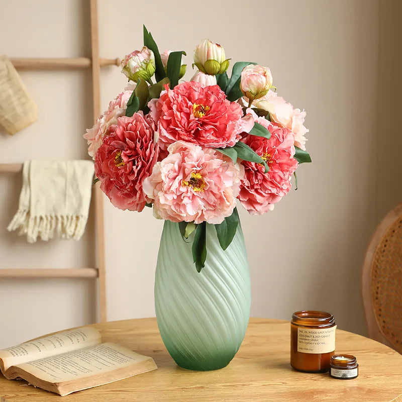 grandes fleurs artificielles de pivoine pour décoration élégante - vue 5 sur 12