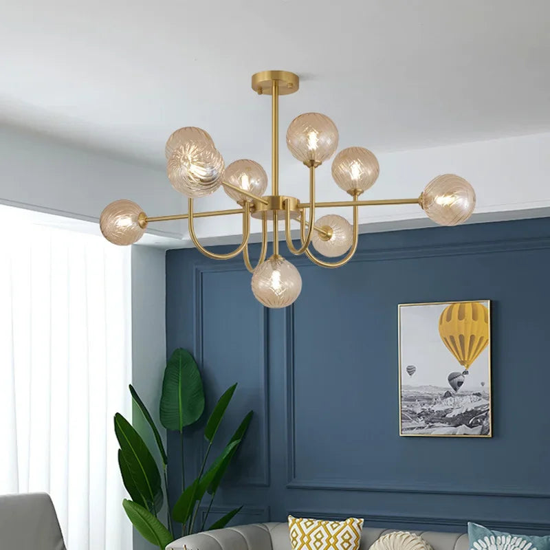 2024 New Pattern Creative U-shaped Magic Bean LED Pendent  Lamp For Living Room Bedroom Lobby Exhibition Hall - vue 5 sur 8