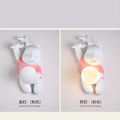 applique murale ours moderne pour chambre enfants et salon