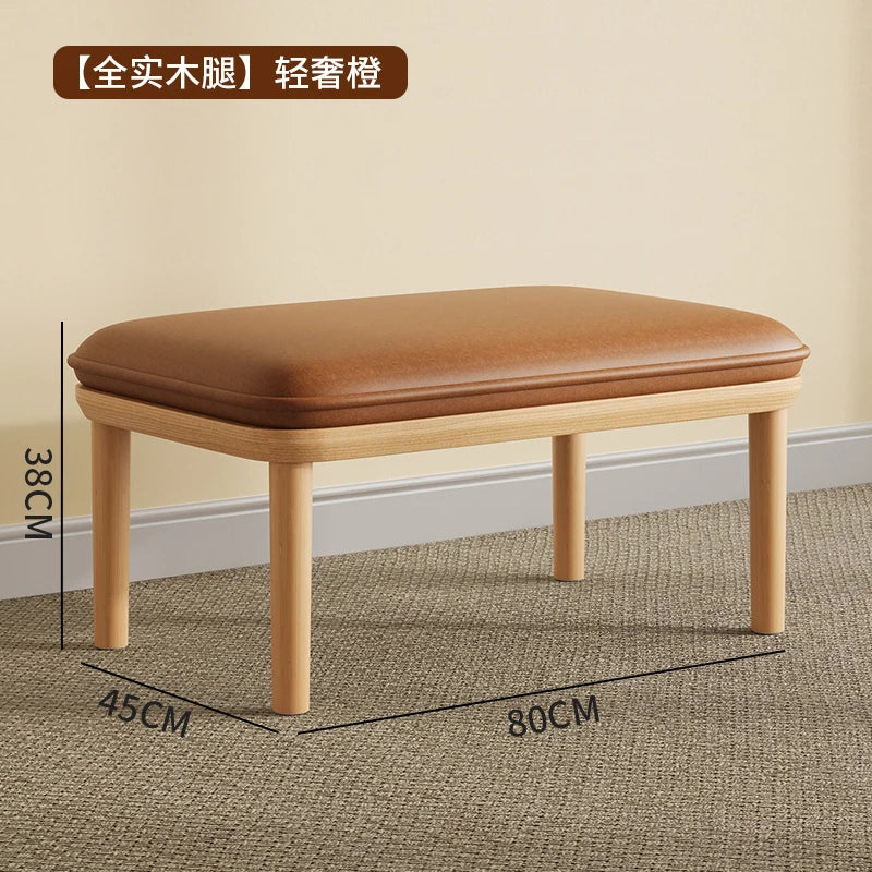 tabouret en velours moderne nordique pouf unique et peu encombrant - vue 13 sur 24