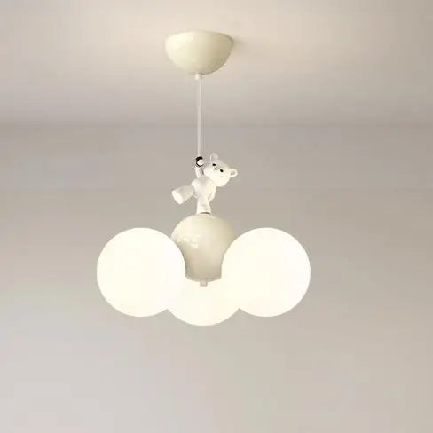 Moderne Pendelleuchte Mond kreativ für Kinderzimmer Panda