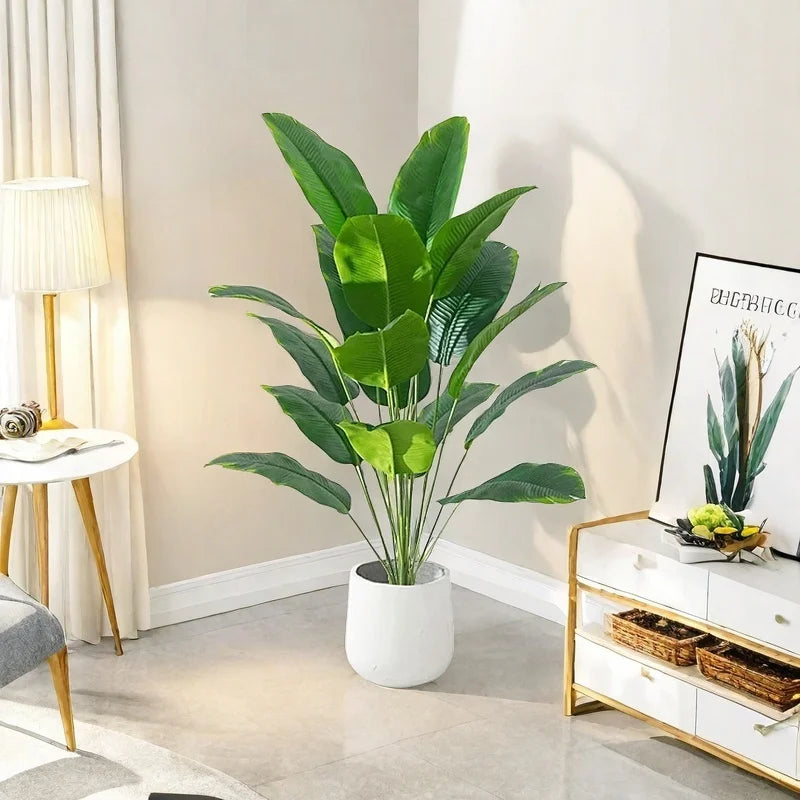 plantes artificielles bananier et palmiers tropicaux pour décoration festive - vue 4 sur 5