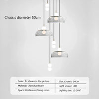 suspension post-moderne en verre pour décoration intérieure