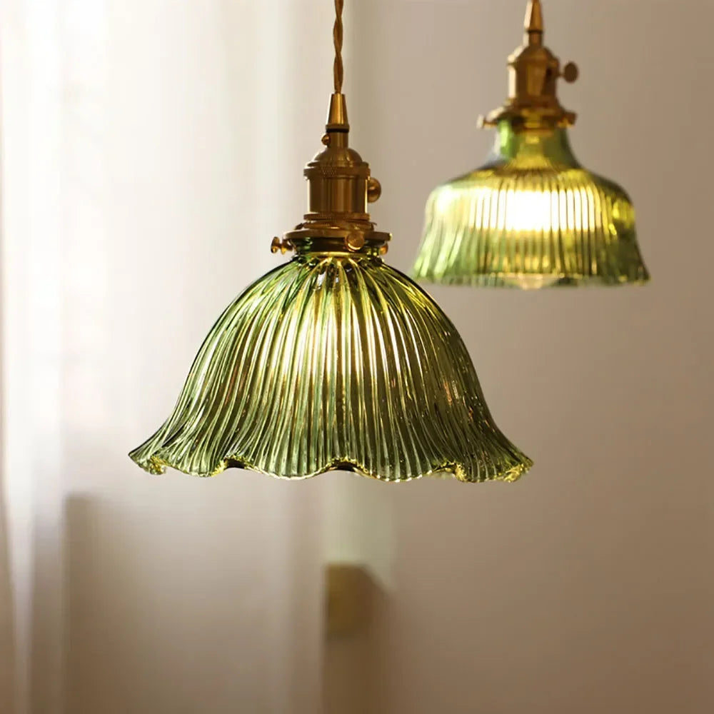 suspension led en verre nordique décoration intérieure moderne - vue 3 sur 8
