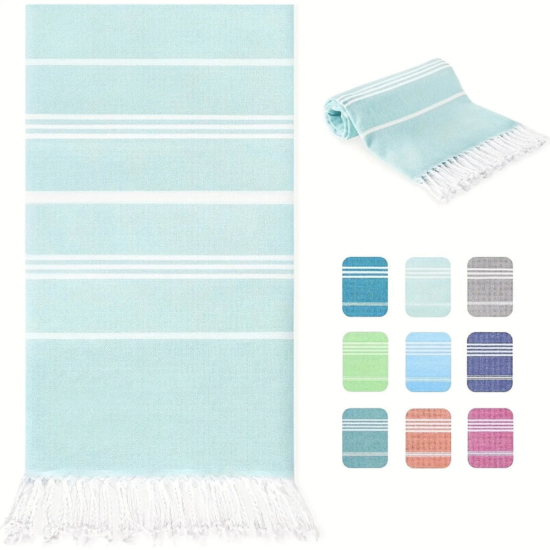 serviette de plage turque rayures anti sable rapide
