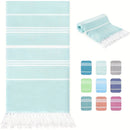 serviette de plage turque rayures pompons séchage rapide