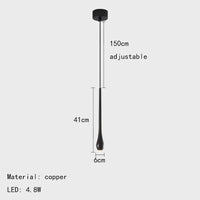 suspension moderne à led avec intensité variable en laiton et cuivre