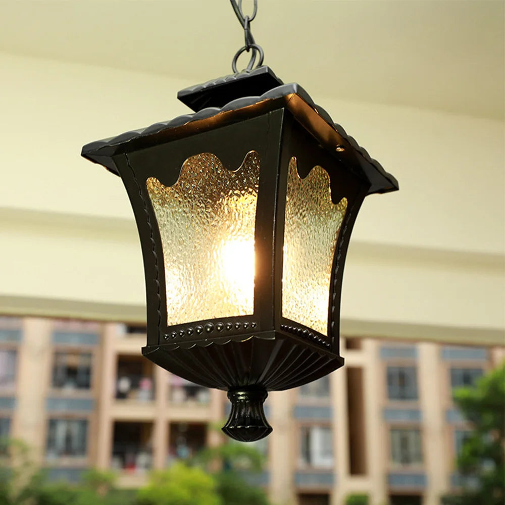 Suspension extérieure vintage pour éclairage de patio et couloir