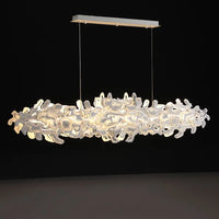 lustre de luxe postmoderne nordique en acier inoxydable pour intérieur