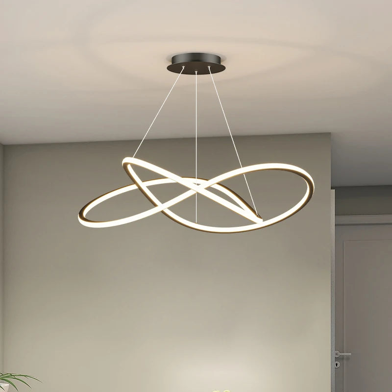 Lustre led arrondi pour décoration intérieure - vue 5 sur 18