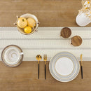 Chemin de table macramé bohème ivoire style campagne