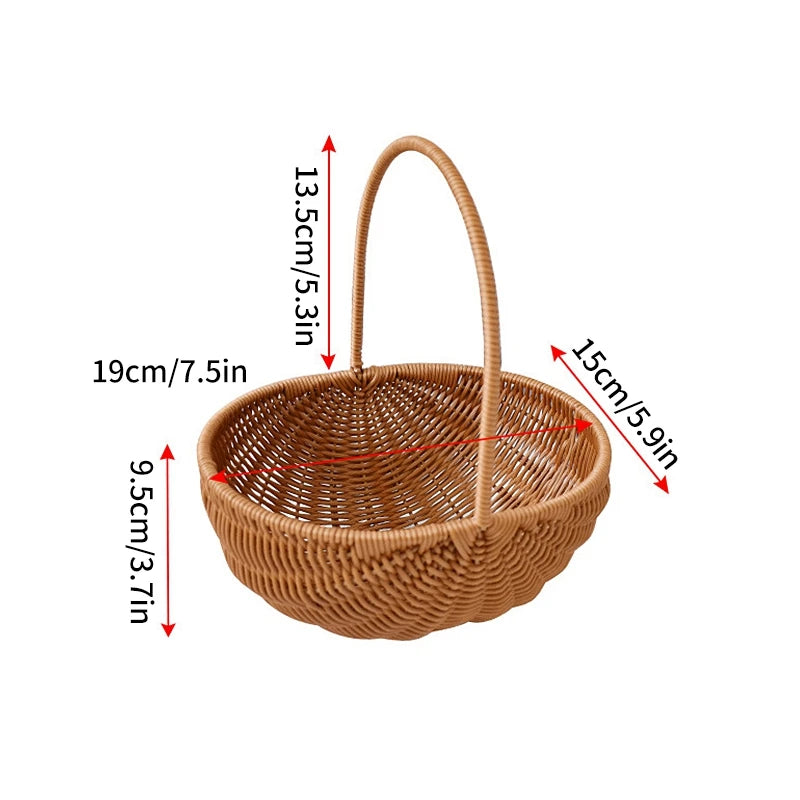 panier de rangement tissé à la main pour jardin et pique-nique - vue 17 sur 27