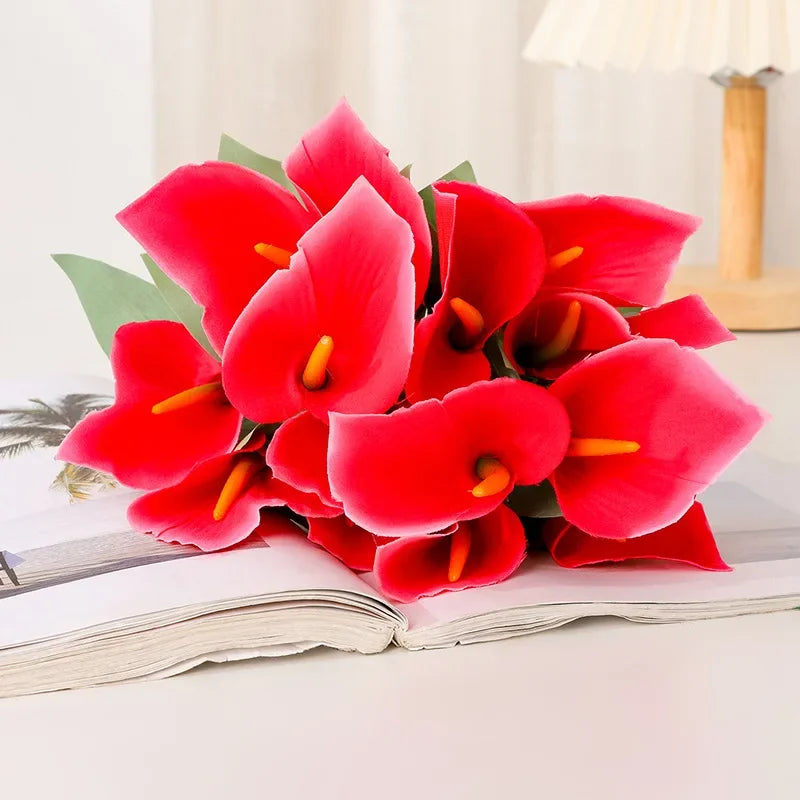 bouquet de lys calla artificiels pour décoration d'événements festifs - vue 5 sur 12