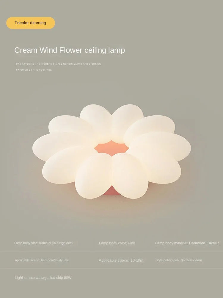LED-Deckenleuchte Blumen für Kinderzimmer mit drei Lichtfarben - vue 10 sur 10