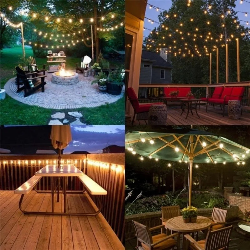guirlande lumineuse led en forme de boule pour extérieur et décoration festive