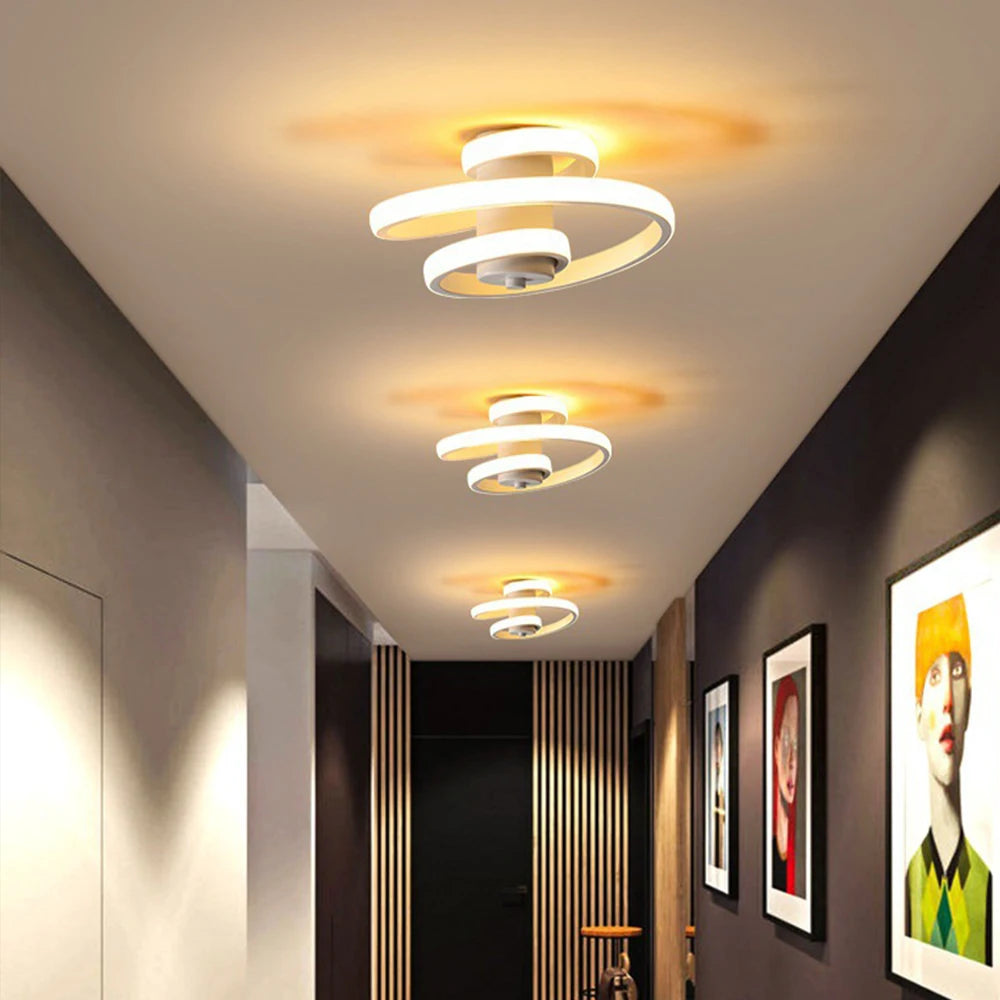 LED-Deckenleuchte moderne Spirale für ein minimalistisches Interieur - vue 4 sur 8