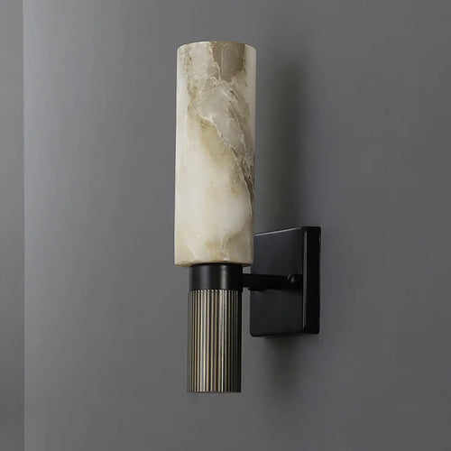 applique murale en pierre naturelle albâtre cuivre et marbre luxe