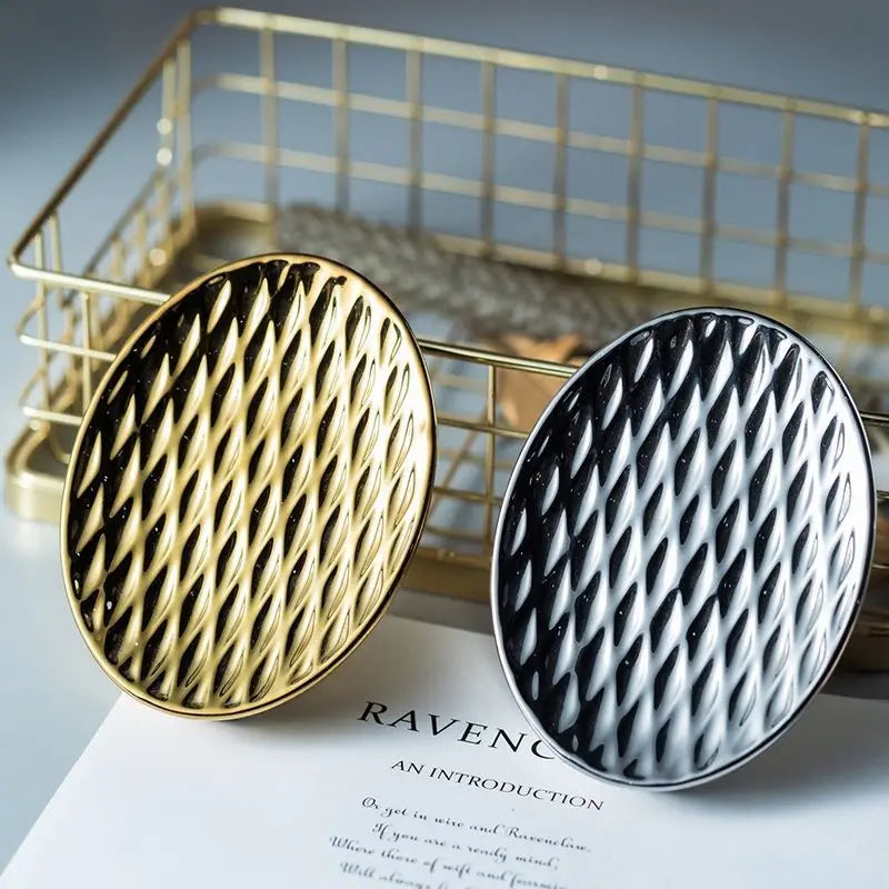 porte-savon en céramique et porcelaine décoratif pour salle de bain - vue 5 sur 6