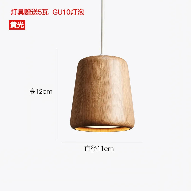 Nordische Pendelleuchte aus Massivholz mit minimalistischem Design für den Innenbereich