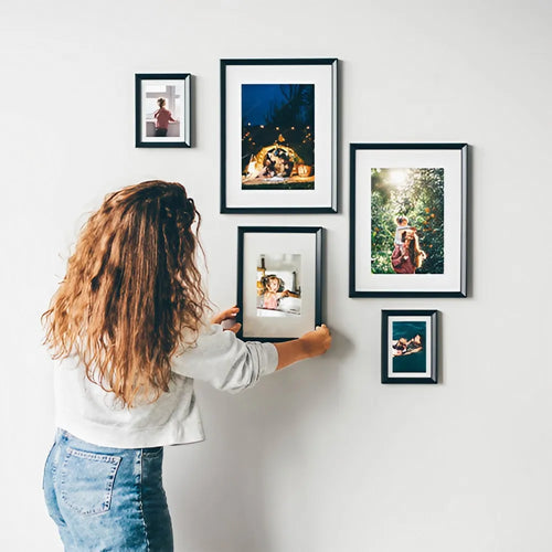 Versatile photo frames in different sizes, suitable for wall or table display, modern design, suitable for home (Black) - vue 3 sur 7