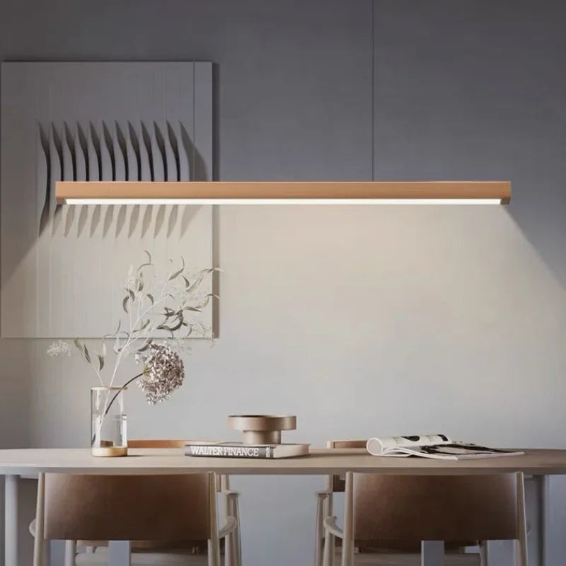 Lustre nordique Simple en bois massif - vue 3 sur 7