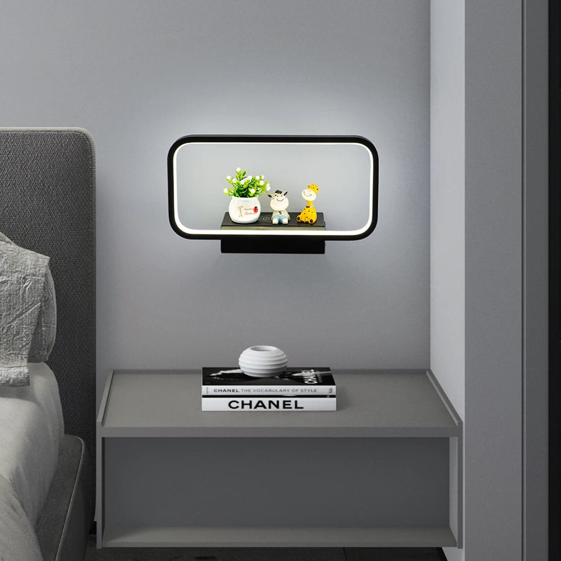 applique murale moderne tactile avec variateur et charge usb sans fil