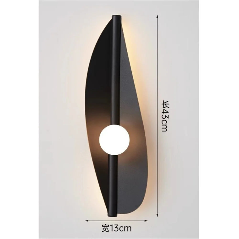applique murale led design feuille en acrylique moderne décoration intérieure - vue 14 sur 15