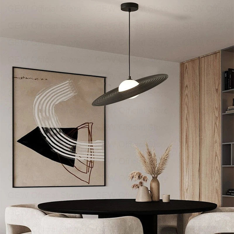 lampes suspendues ovni nordique moderne en fer et plastique pour décoration - vue 3 sur 8