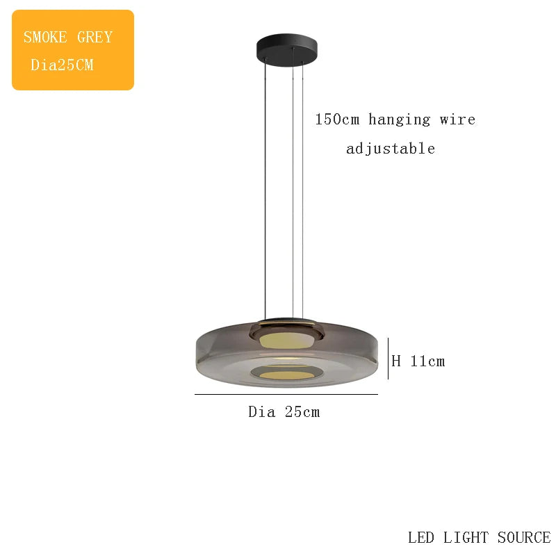 suspension design en verre série levels pour décoration moderne