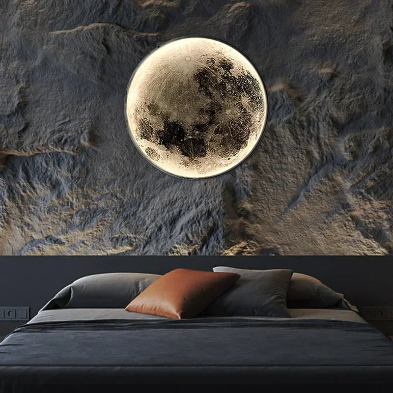 Applique murale led créative en forme de lune pour décoration intérieure - vue 6 sur 20