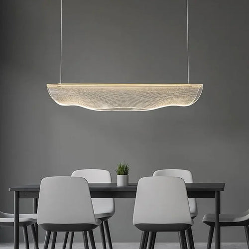 Moderner minimalistisch dekorativer LED-Kronleuchter aus Acryl - vue 3 sur 12