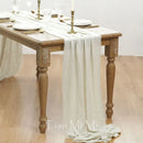 Chemin de table coton gaze style vintage mariage
