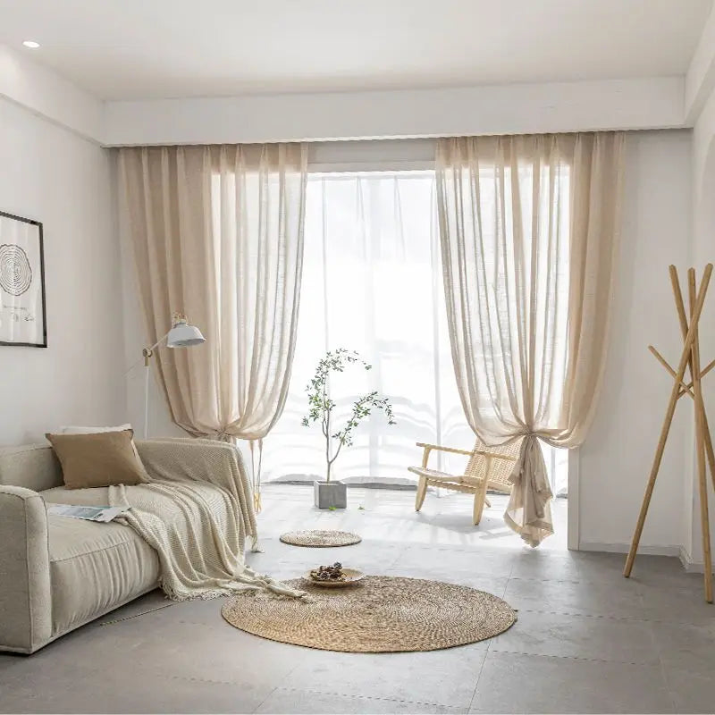 Rideau japonais plissé minimaliste pour salon chambre baie - vue 3 sur 11
