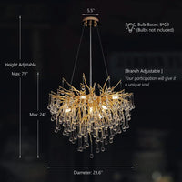 lustre moderne cristal goutte de pluie design élégant pour intérieur décoratif