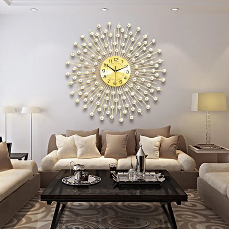 horloge murale en métal design créatif et silencieuse - vue 4 sur 9