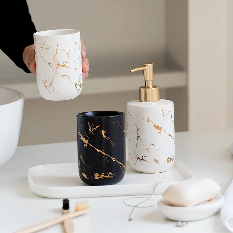 ensemble de toilette céramique pour voyage pratique et portable - vue 4 sur 11