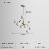 Minimalistischer Glas-Kronleuchter für elegante Beleuchtung