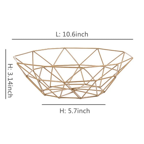panier à fruits en fer multi-tailles pour rangement divers