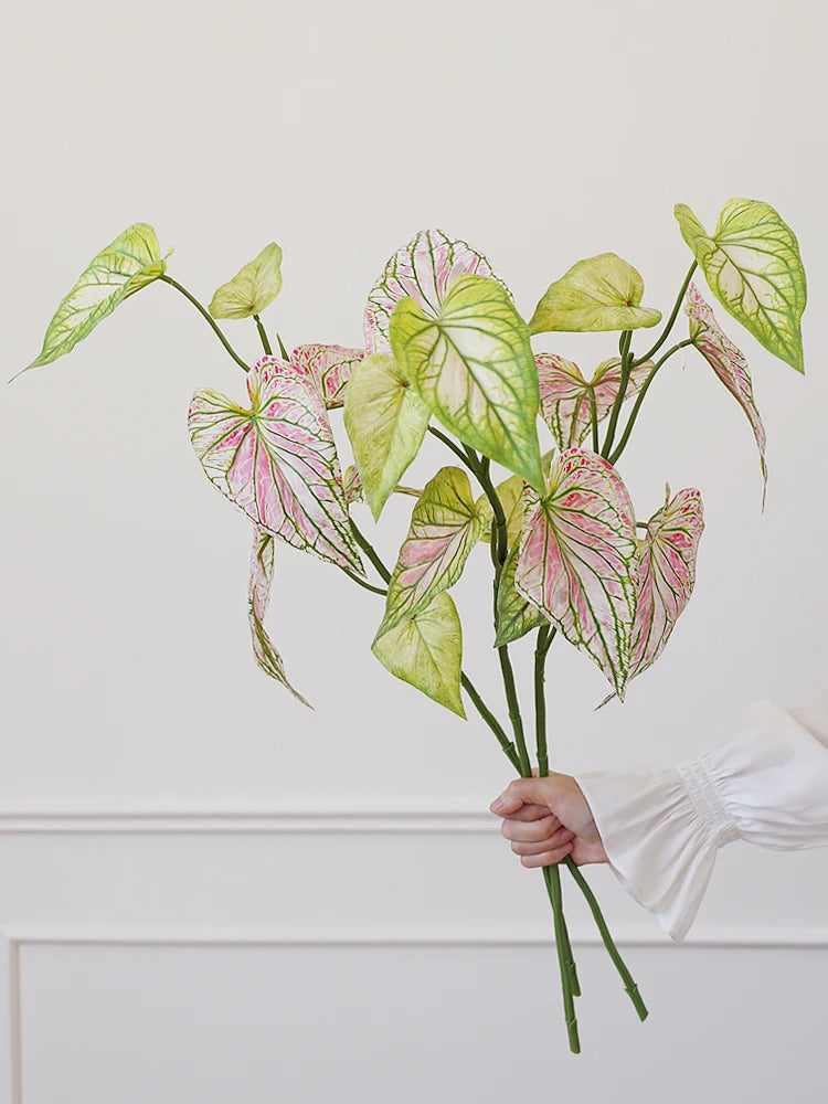 Plante artificielle caladium pour décoration intérieure et florale